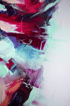 This artwork showcases a captivating mix of vivid colors and expressive brushwork, highlighting the artist's unique style in a studio environment rich with creativity.
