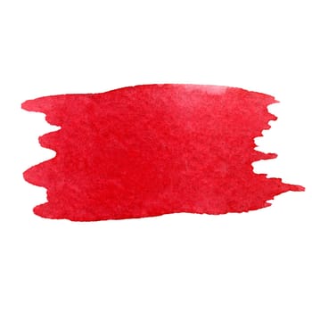 Red watercolor brushstroke hand-drawn watercolor illustration. Design for printing, greeting cards, packaging, invitations