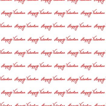 seamless background with happy valentine inscription illustration