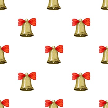 Seamless pattern with Christmas bell. Christmas pattern
