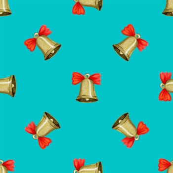 Seamless pattern with Christmas bell. Christmas pattern