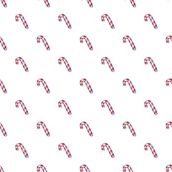 Christmas seamless pattern with cane lollipop. Christmas pattern
