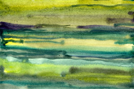 Striped green gradient watercolor paper background texture