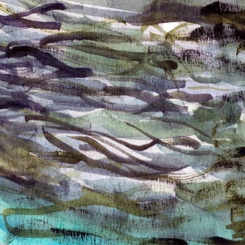 Watercolor with protective camouflage paint