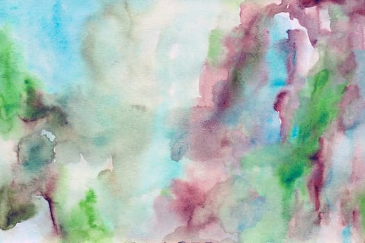 Green pink gradient watercolor paper background texture