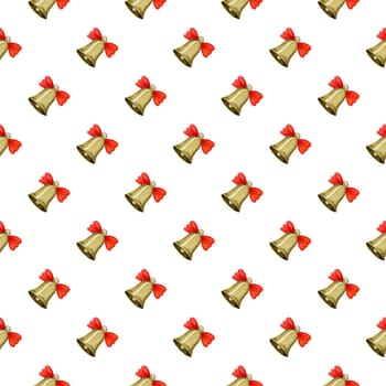 Seamless pattern with Christmas bell. Christmas pattern