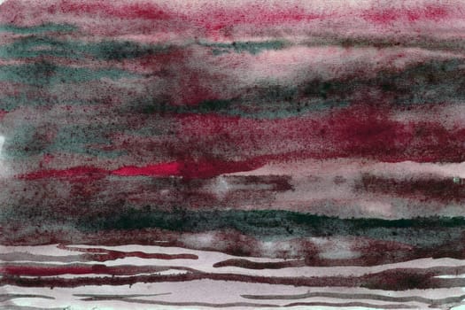 Striped Red-brown watercolor paper background texture
