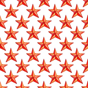 Seamless pattern with red stars. Christmas Holiday Pattern.