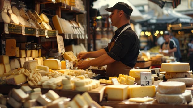French milk farmers at the country fair