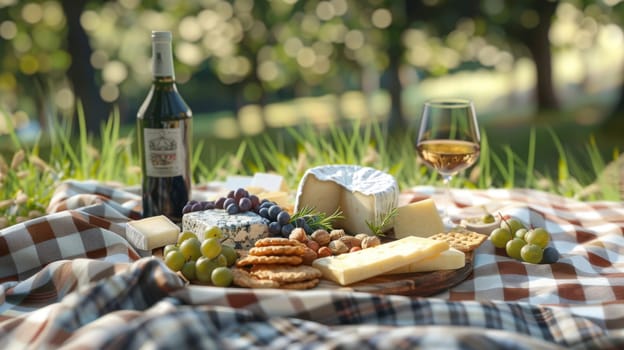 Cheese board featuring a variety of artisan cheeses