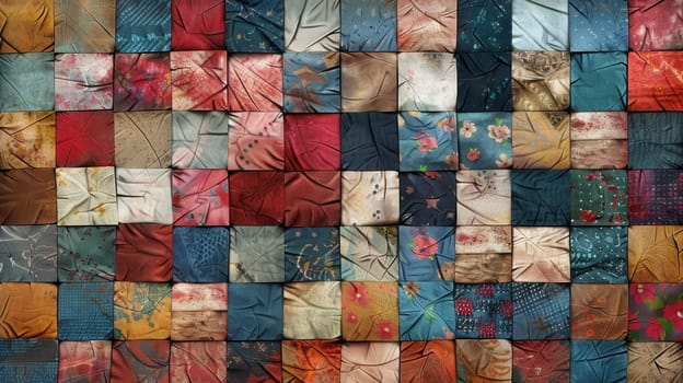 Patchwork quilt texture abstract background