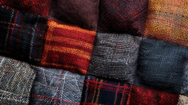 Patchwork quilt texture abstract background