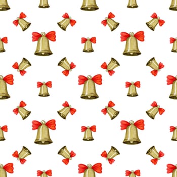 Seamless pattern with Christmas bell. Christmas pattern