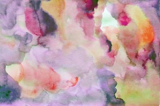 Purple yellow watercolor paper background texture