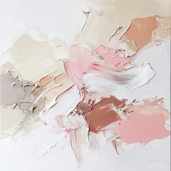 This artwork displays a harmonious blend of soft pastel colors, with textured strokes creating a captivating abstract design. It evokes feelings of serenity and inspiration.