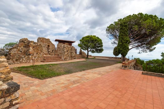 Castle ruins at Castelmola, Sicily, Italy