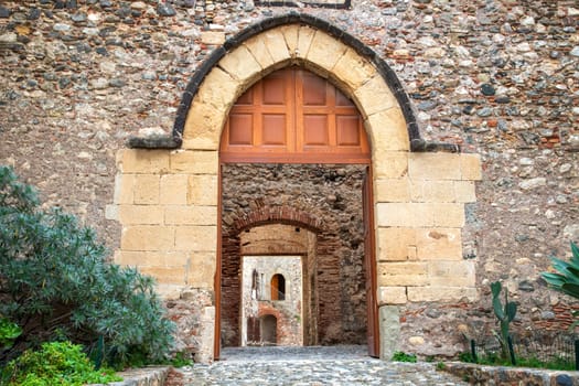 Gate at Milazzo castle, Sicily