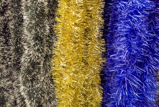 Festive background in a variety of different garlands