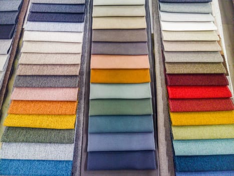 Color palette samples picker of textile fabrics