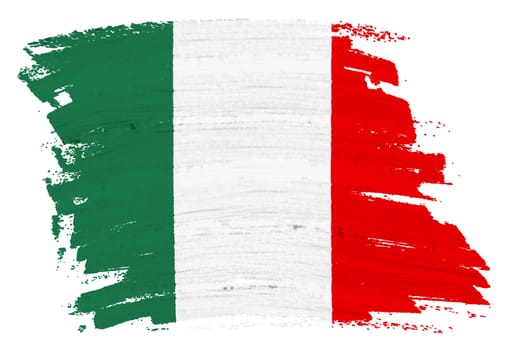 A Italy flag background paint splash brushstroke 3d illustration with clipping path