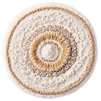 Moth bean flour mandala a circular design of fine moth bean flour medium moth bean. Food isolated on transparent background.
