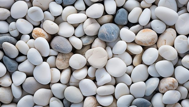 Smooth White and Grey Pebbles Background Texture