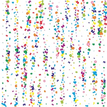 Concept of school background. Colorful childish falling letters of English language. Foreign languages study concept. Back to school banner .