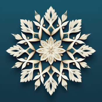 Snowflake. Abstract snowflake in geometric art style. Graphic Design Element. Template for sticker, poster, t-shirt print, etc.