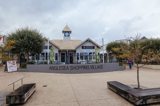 ANGLESEA, AUSTRALIA - MAY 28 2023: The quaint tourist country town of Anglesea on a quiet winter's afternoon in Victoria, Australia