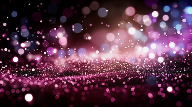 A dazzling array of colorful bokeh lights sparkles and twinkles, creating a dreamy atmosphere against a dark, textured backdrop, evoking a sense of wonder and magic - Generative AI