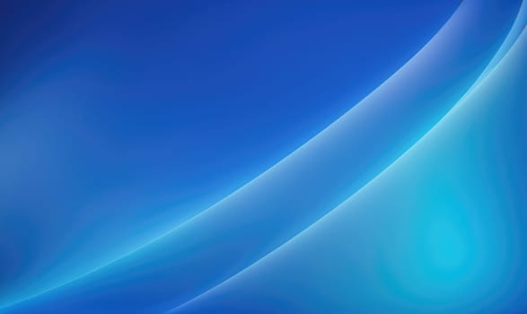 A digital illustration of a blue abstract design. The background is a solid blue color, with two lighter blue lines that curve in opposite directions.