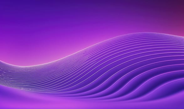 The image features a purple abstract background. The background appears to have waves or ridges, creating a flowing, dynamic effect