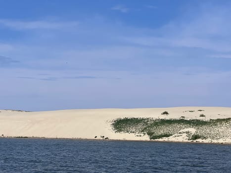 Sand dunes in a cloudy atmosphere in the Empty Quarter desert in the borders of the Sultanate of Oman. High quality photo