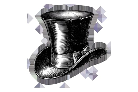 A black hat with a bow on it