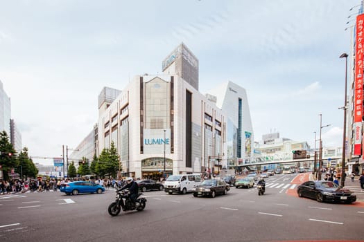 TOKYO, JAPAN - MAY 18 , 2019: Lumine shopping mall in Shinjuku, Tokyo, Japan