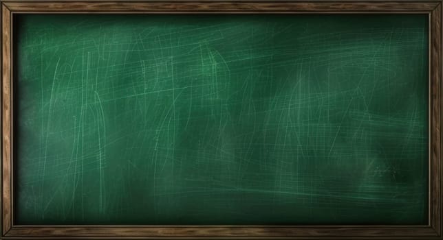 Close-up of green board in a classroom backdrop