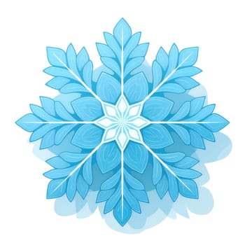 Decorative graphic design element in the form of a snowflake. 