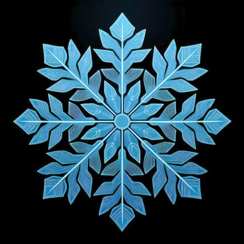 Decorative graphic design element in the form of a snowflake. 