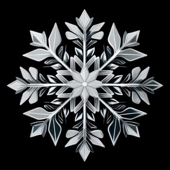 Decorative graphic design element in the form of a snowflake. 