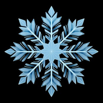 Decorative graphic design element in the form of a snowflake. 