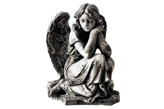 A statue of an angel vintage cut out illustration