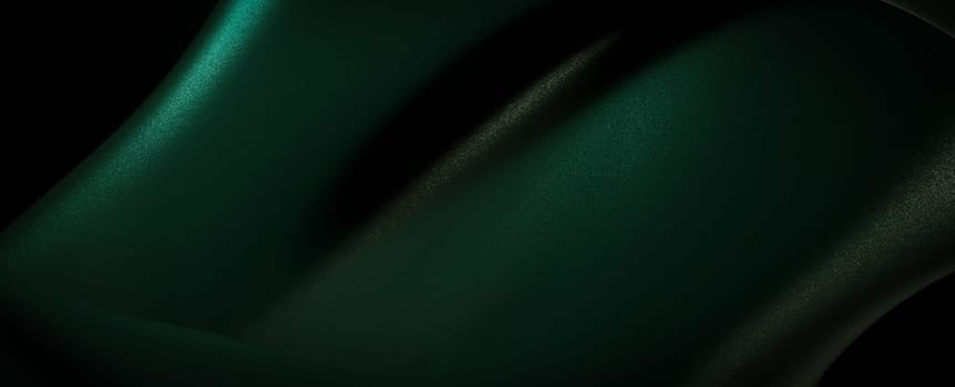 A close-up image of a smooth, green fabric texture with a dark shadow running across the surface. The image is taken with a macro lens and emphasizes the intricate details of the fabric.