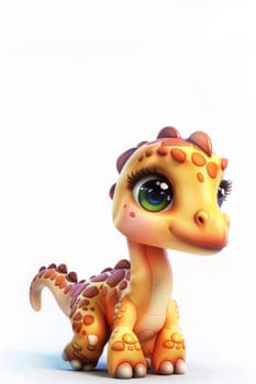 Adorable baby diplodocus character for children's decor and design. baby