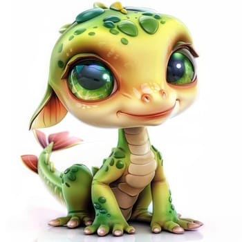 Adorable baby coelophysis cartoon character isolated on white background for children's design and decor. baby