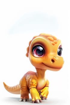 Adorable baby apatosaurus dinosaur isolated on white background for children's design. baby