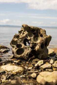 Stone on the shore