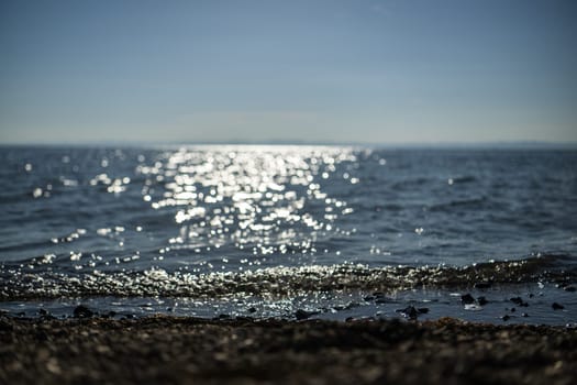 Photo of the beautiful sea at sunset