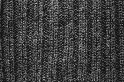 Pattern Knit. Organic Wool Pattern. Cotton Handmade Winter Background. Closeup Knitted Print. Dark Soft Thread. Scandinavian Warm Yarn. Weave Decor Embroidery. Macro Knitted Print.