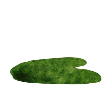 Grass, lawn simple watercolor. Hand drawing green vegetation on isolated white background. Clip art lawn for banners and postcards design. High quality illustration
