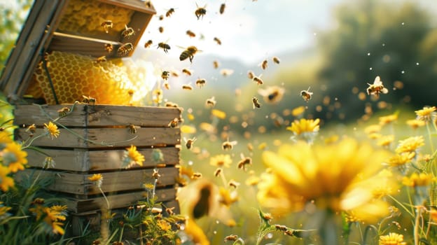 Beekeeping and Honey. Abstract background for your design